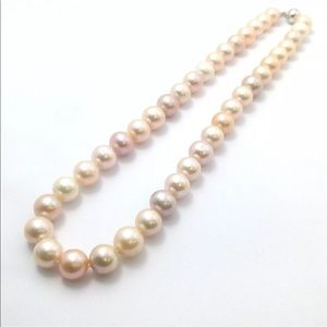 REAL Pearl Necklace 10.5 - 11.5 mm Multi Color 18”